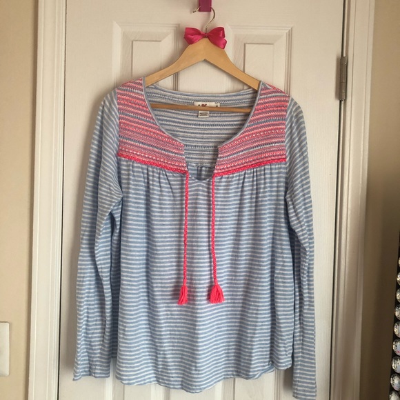 Vineyard Vines Striped Tassel Shirt - Picture 1 of 3